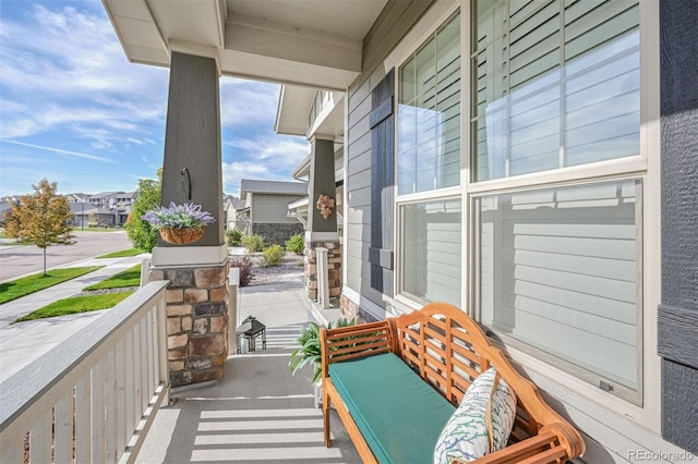 balcony with covered porch