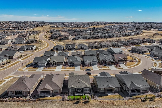 bird's eye view featuring a residential view