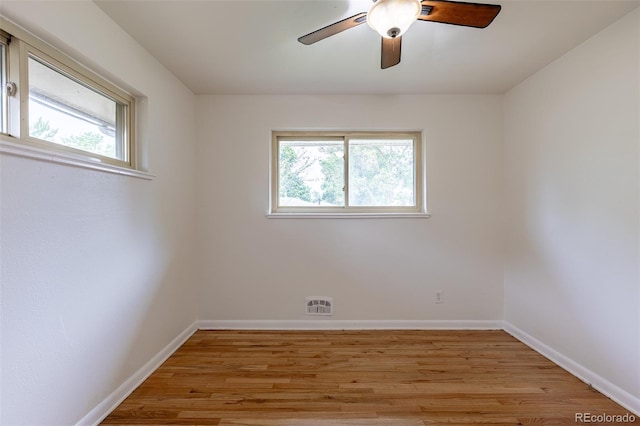 5810 S Greenwood St, Littleton, CO 80120 - spare room with light wood-style floors, baseboards, and ceiling fan
