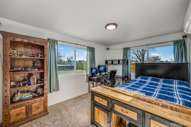 view of carpeted bedroom