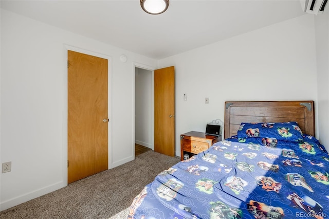 view of carpeted bedroom