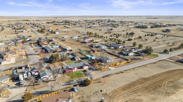 aerial view with a rural view