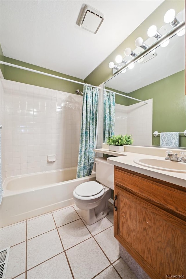 10525 Hobbit Ln, Westminster, CO 80031 - full bath with shower / tub combo with curtain, tile patterned flooring, and vanity