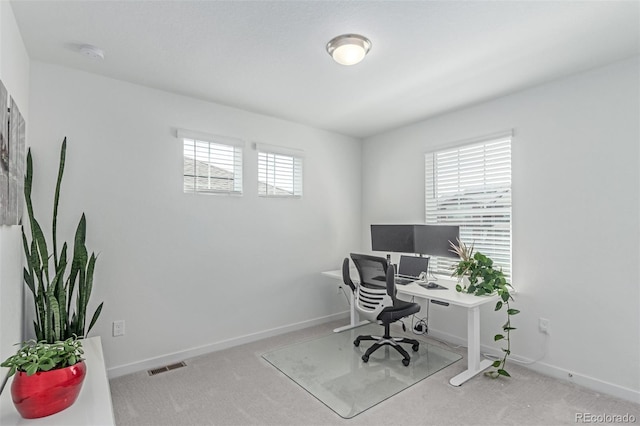 17825 Gallup St, Broomfield, CO 80023 - office area with plenty of natural light, carpet flooring, and baseboards