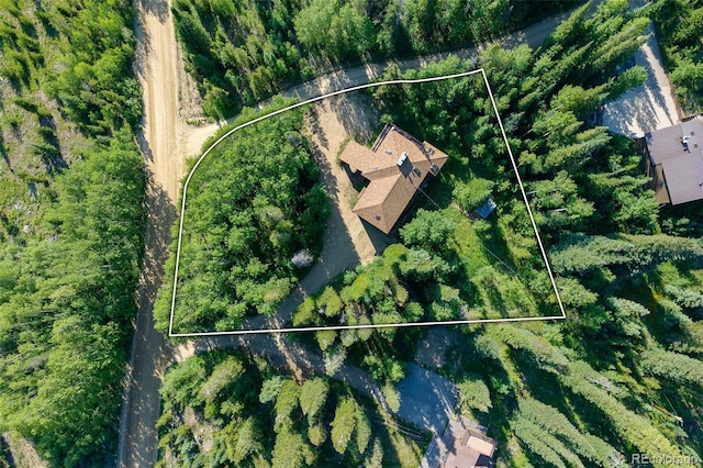 2246 Gcr 8, Fraser, CO 80442 - aerial view of property and surrounding area with property parcel outlined
