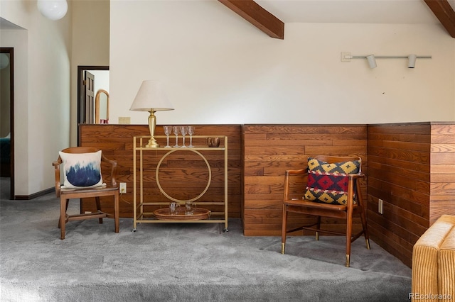 2246 Gcr 8, Fraser, CO 80442 - living area featuring beamed ceiling and carpet