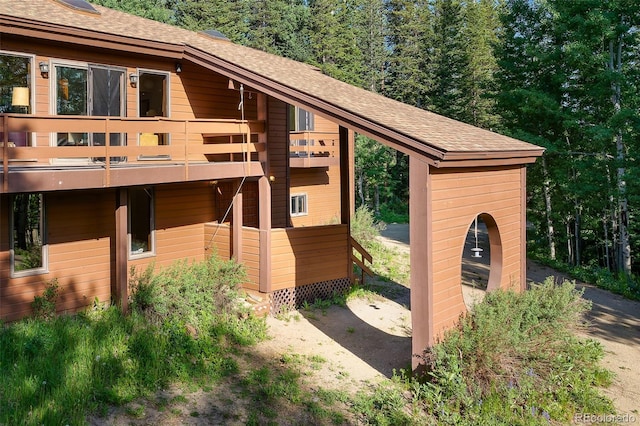 2246 Gcr 8, Fraser, CO 80442 - view of property exterior featuring roof with shingles and a balcony