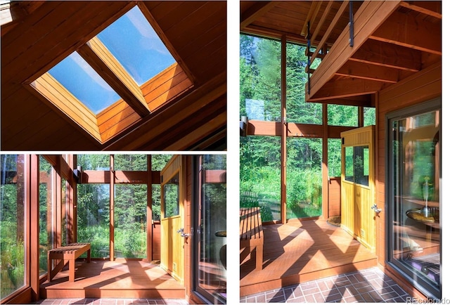 2246 Gcr 8, Fraser, CO 80442 - unfurnished sunroom featuring a skylight and healthy amount of natural light