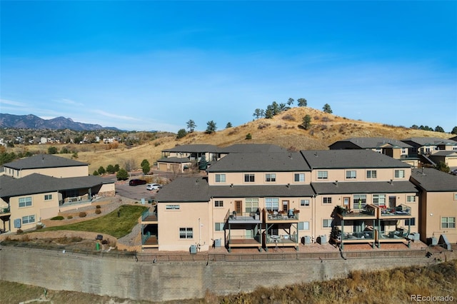 exterior space featuring a mountain view