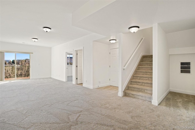 interior space with light colored carpet