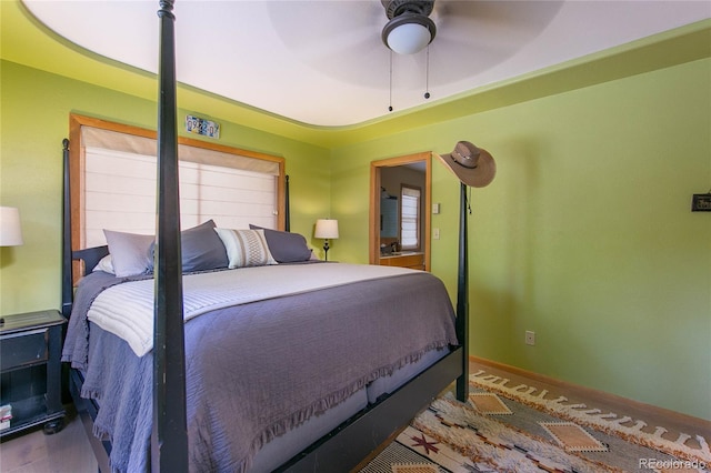 426 S San Juan Ave, Buena Vista, CO 81211 - bedroom with a ceiling fan and baseboards