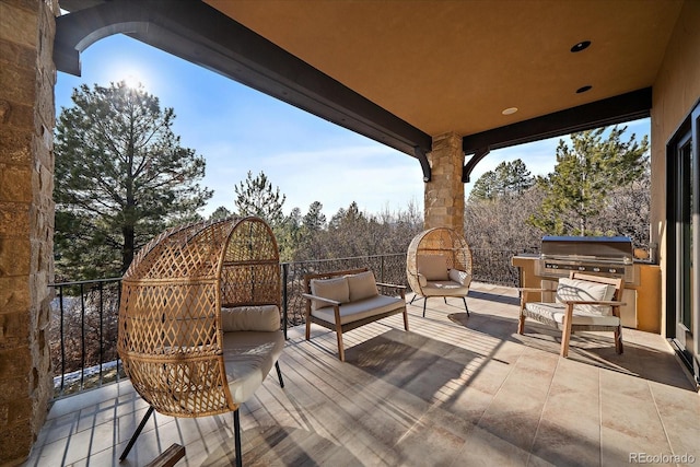 deck featuring an outdoor hangout area