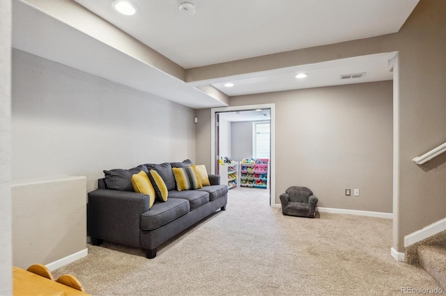 13818 Krameria St, Thornton, CO 80602 - living room with carpet, baseboards, and recessed lighting
