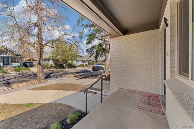 view of patio with a residential view