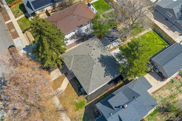 birds eye view of property featuring a residential view