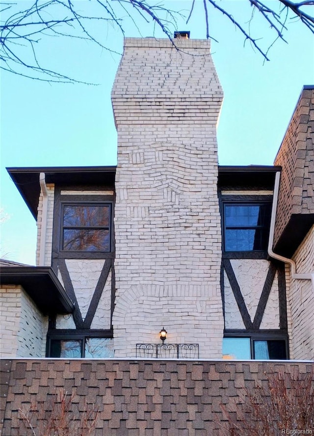 details featuring brick siding