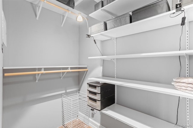 view of walk in closet