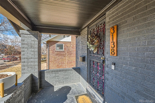 view of patio with covered porch