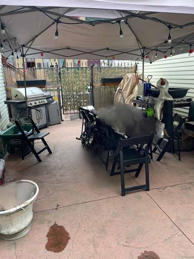 view of patio with grilling area