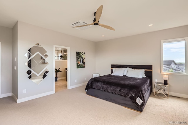 4526 Colorado River Dr, Firestone, CO 80504 - bedroom with carpet, baseboards, a ceiling fan, and recessed lighting