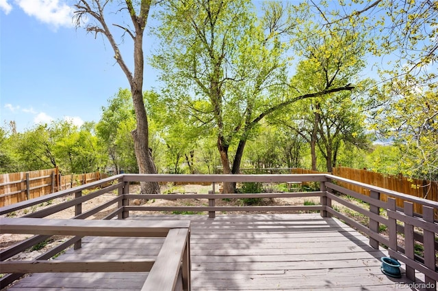 7118 Metropolitan St, Colorado Springs, CO 80911 - wooden terrace with a fenced backyard