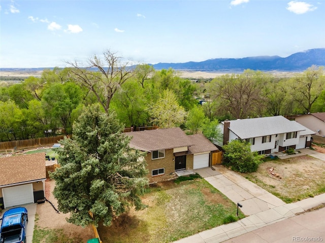 7118 Metropolitan St, Colorado Springs, CO 80911 - drone / aerial view featuring a mountain view