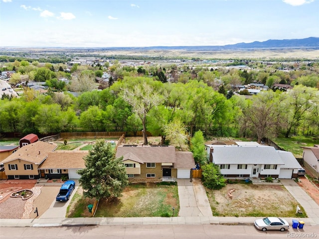 7118 Metropolitan St, Colorado Springs, CO 80911 - bird's eye view with a residential view and a mountain view