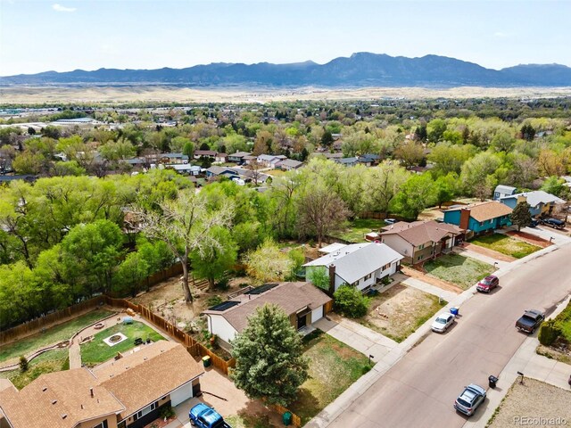 7118 Metropolitan St, Colorado Springs, CO 80911 - aerial view with a residential view and a mountain view