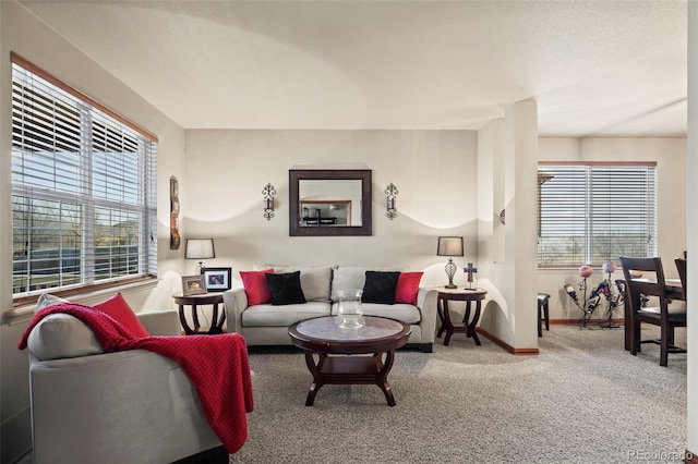 view of carpeted living room