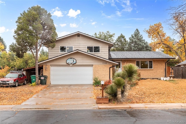 view of front facade featuring a garage