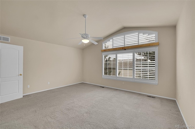 4042 E Hinsdale Cir, Centennial, CO 80122 - carpeted spare room with ceiling fan, vaulted ceiling, and baseboards