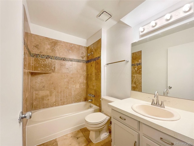 1460 Belmont Dr, Longmont, CO 80503 - full bathroom with vanity, shower / tub combination, and tile patterned flooring