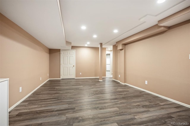 15577 Greenstone Cir, Parker, CO 80134 - finished below grade area with recessed lighting and dark wood finished floors