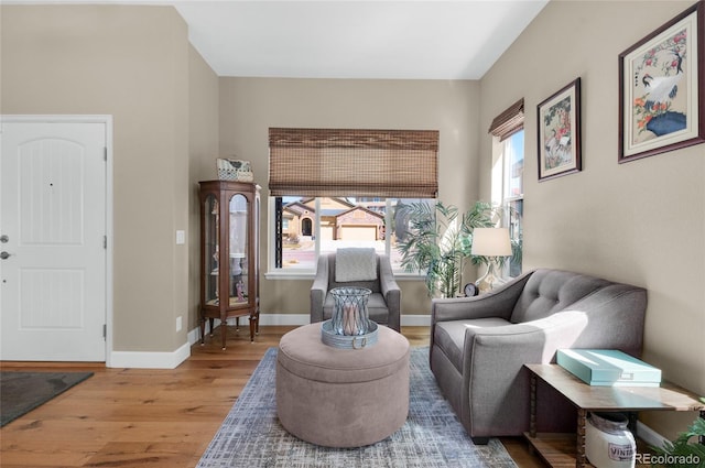 6203 Adamants Dr, Colorado Springs, CO 80924 - sitting room with baseboards and wood finished floors