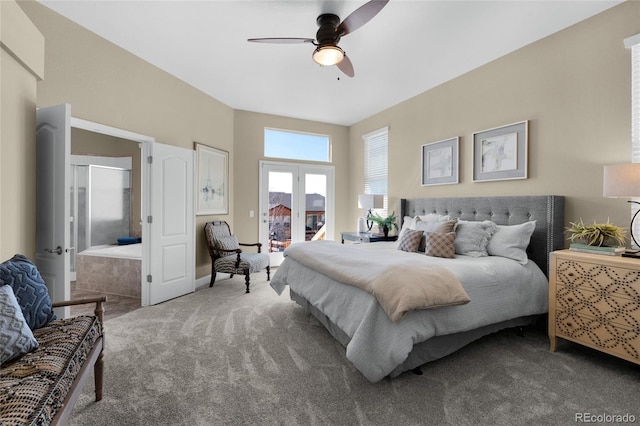 6203 Adamants Dr, Colorado Springs, CO 80924 - bedroom featuring ensuite bath, ceiling fan, carpet, and baseboards