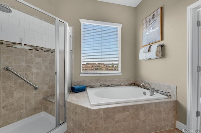 6203 Adamants Dr, Colorado Springs, CO 80924 - full bathroom with a shower stall and a bath