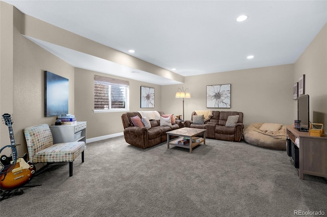 6203 Adamants Dr, Colorado Springs, CO 80924 - carpeted living area featuring recessed lighting and baseboards