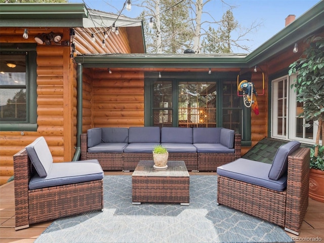 27905 Mariposa Rd, Evergreen, CO 80439 - view of patio featuring an outdoor hangout area