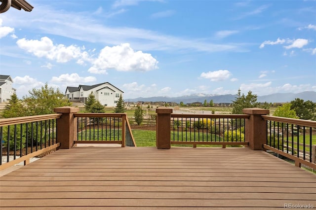 2423 Delicato Ct, Colorado Springs, CO 80921 - wooden deck featuring a mountain view