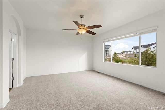 2423 Delicato Ct, Colorado Springs, CO 80921 - spare room with carpet flooring, ceiling fan, and baseboards