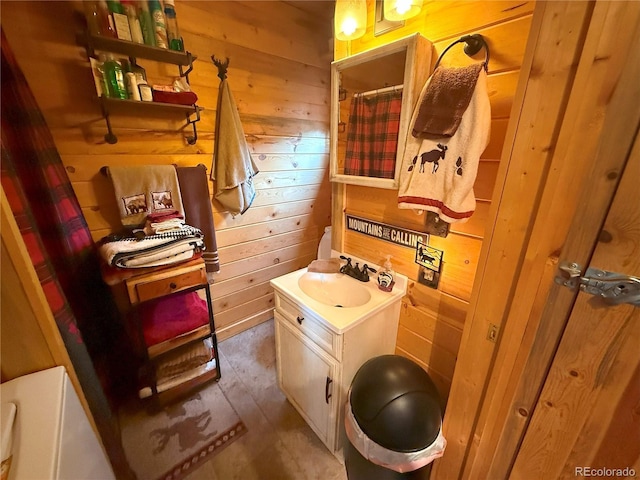 179 Mountain Vis, Como, CO 80432 - bathroom with wood walls and vanity
