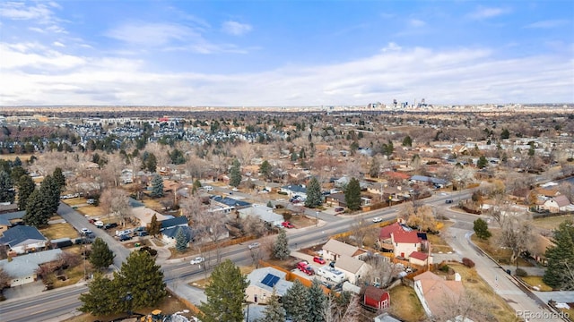 drone / aerial view with a residential view