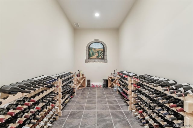 wine room with visible vents