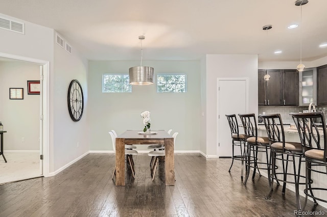 9523 Gray Ct, Westminster, CO 80031 - dining room with dark wood-style flooring and recessed lighting