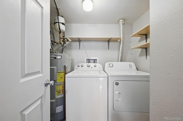 9797 E Peakview Ave Unit C10, Englewood, CO 80111 - washroom featuring water heater and washing machine and dryer