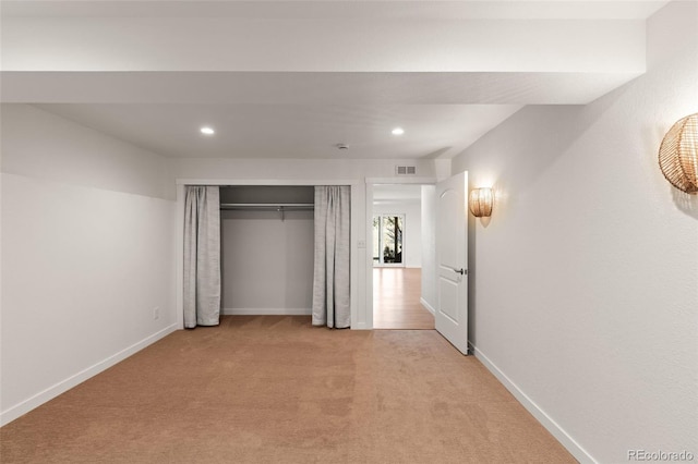 3182 Cimarron Pl, Superior, CO 80027 - unfurnished bedroom with light carpet, recessed lighting, baseboards, and a closet