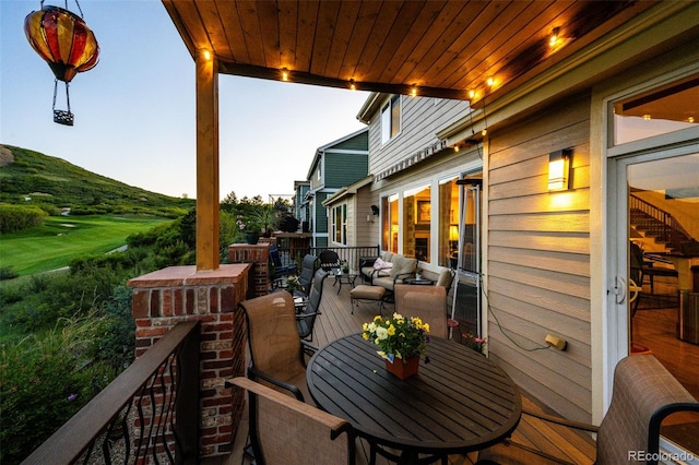 1820 Sapling Ct, Castle Rock, CO 80109 - wooden deck with a mountain view