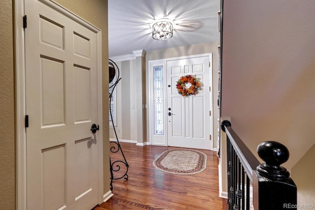 entryway featuring wood-type flooring