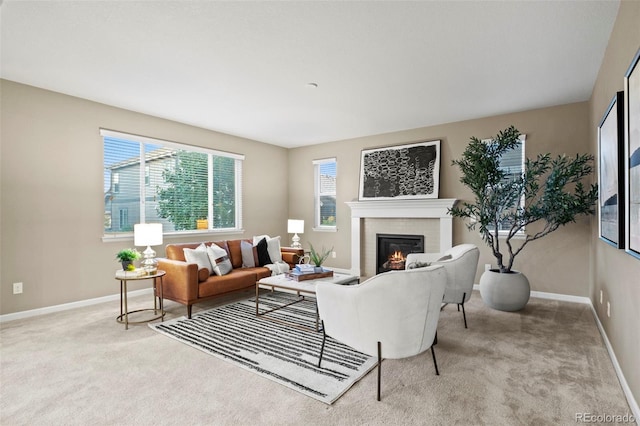 view of carpeted living room