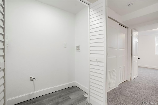 corridor featuring light hardwood / wood-style floors